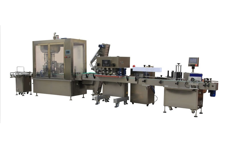 灌装旋盖封口贴标线